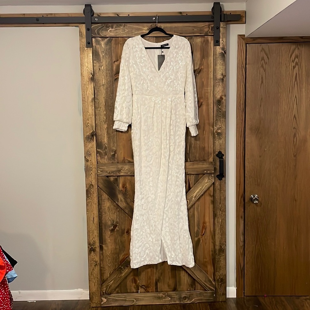 Plunge Sequin Dress